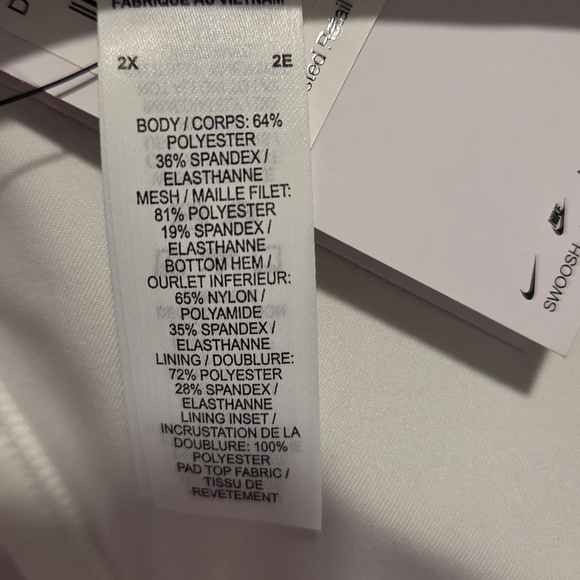 Nike Women's Dri-Fit White Sports Bra - Light Support - Picture 5 of 6